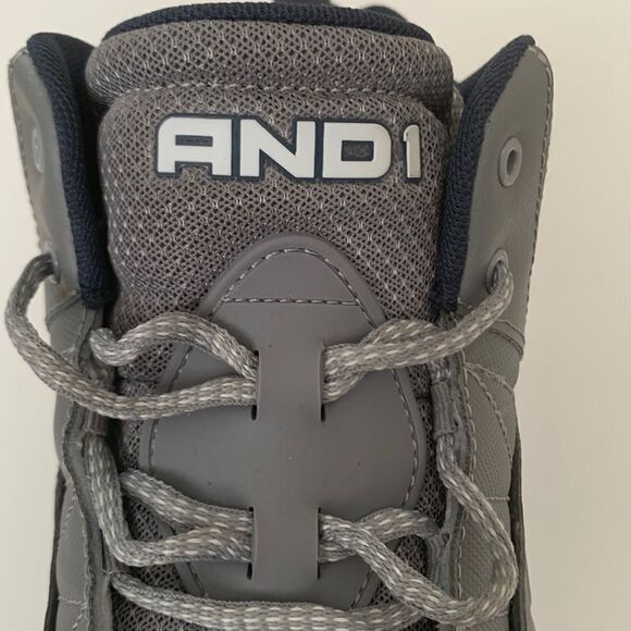 AND1 Men’s Basketball Gray Sneakers Size 12 - Picture 2 of 11